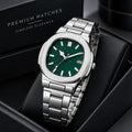 Dijanes Green Dial Steel Watch