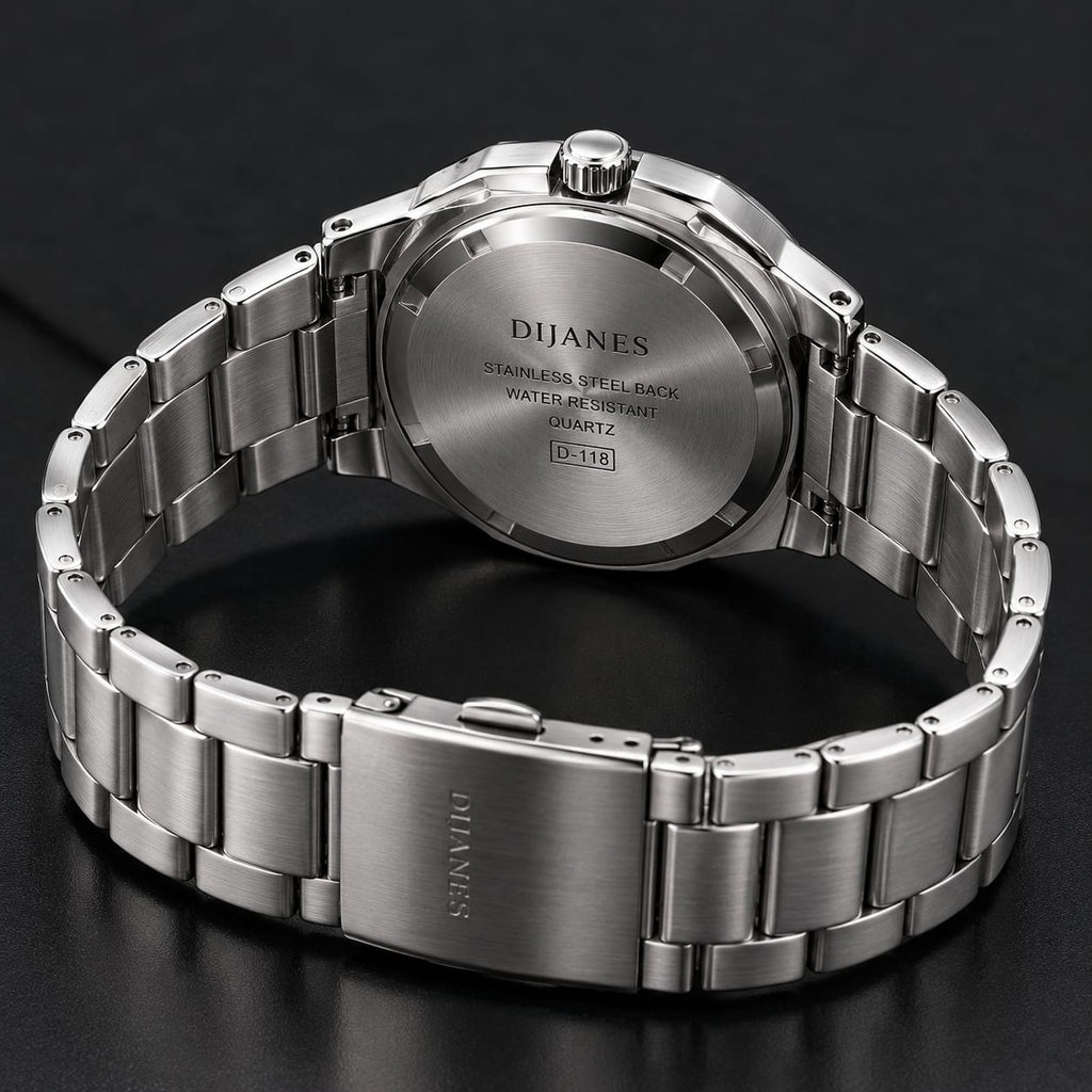 Dijanes Green Dial Steel Watch