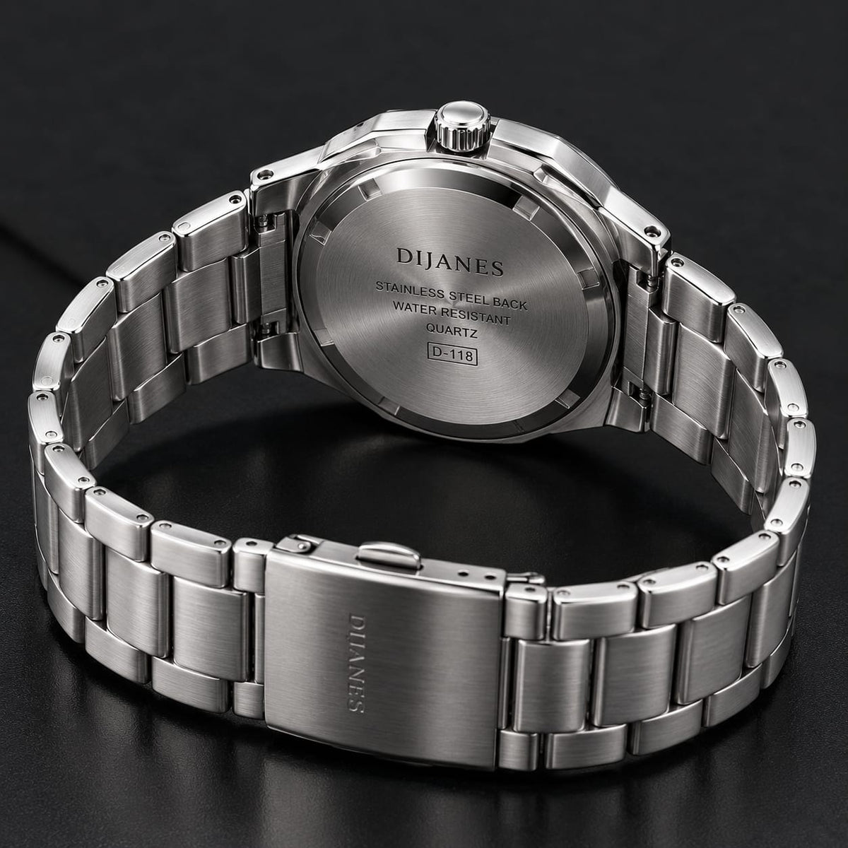 Dijanes Green Dial Steel Watch