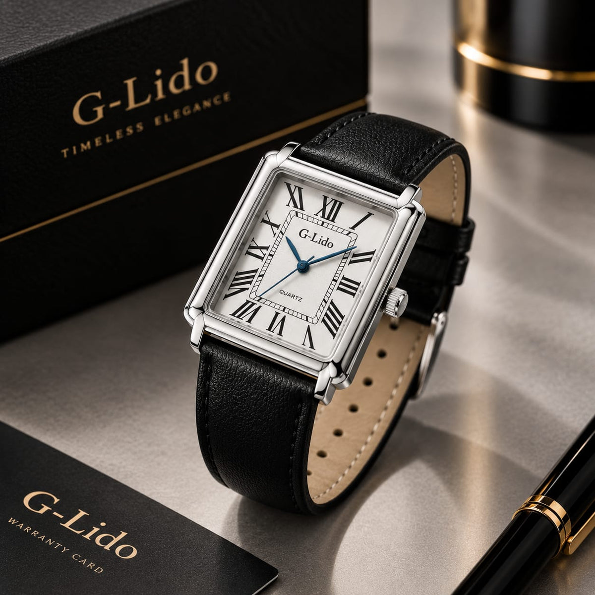 Classic Roman Dial Leather Watch