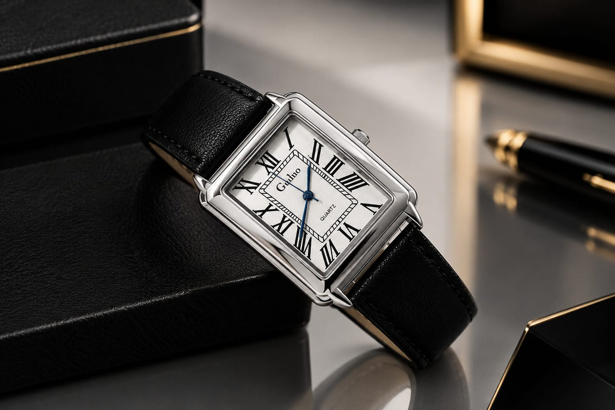 Classic Roman Dial Leather Watch
